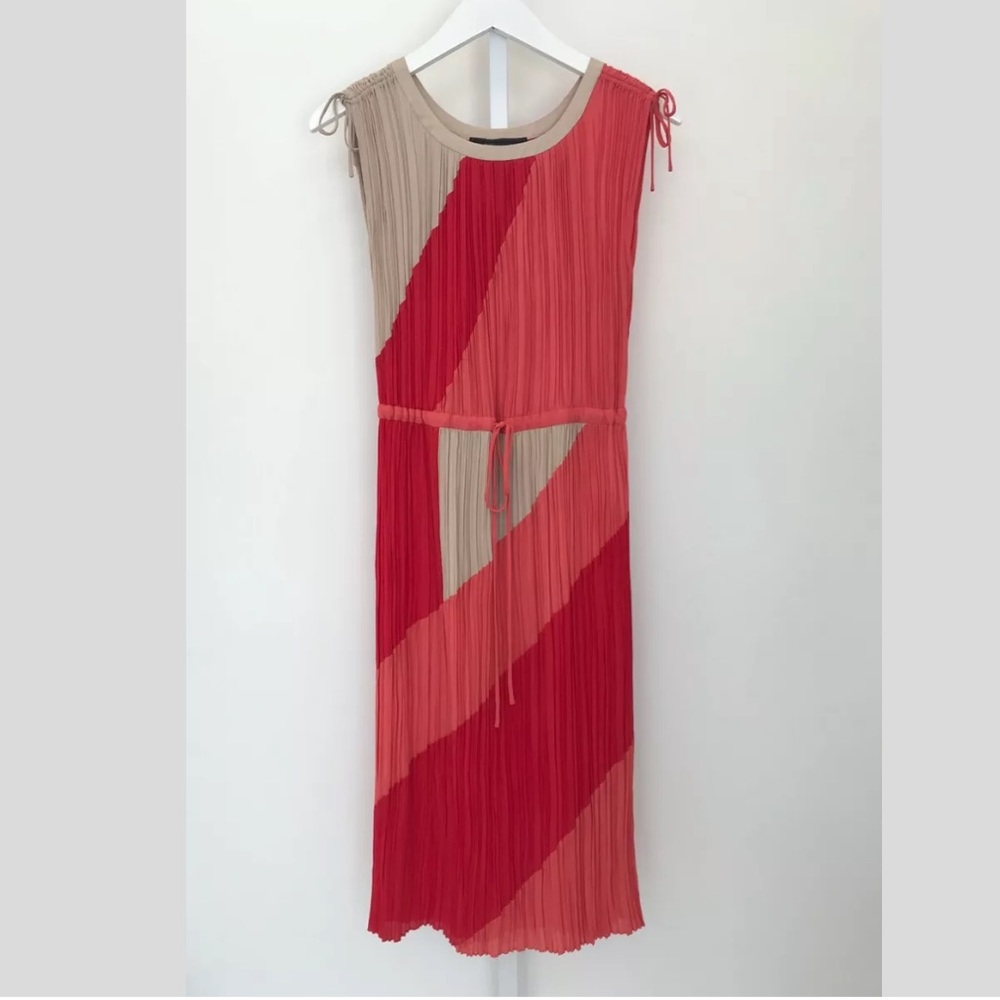BCBG CORAL COLOR BLOCK DRESS SIZE XS NOWTS!